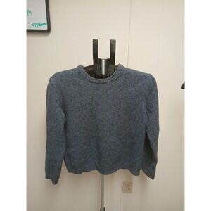 J.CREW Blue Medium Wool  Sweater, 100% Marino Wool!!